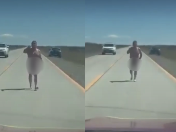 Carabineros intercepta a individuo desnudo que generó caos vial en Magallanes